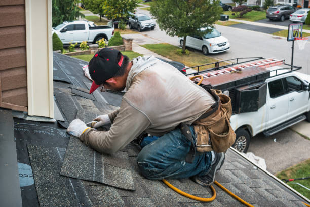 Professional Roof Replacement technician working in Blanchester, OH